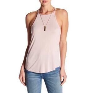 Haute Hippie NWT Tank Top Blush Pink Crisscross Back M/L